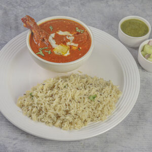 Butter Chicken [4 pcs] with Jeera Rice and Salad with Chutney